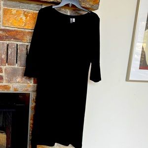 Ibex Black Wool sheath dress